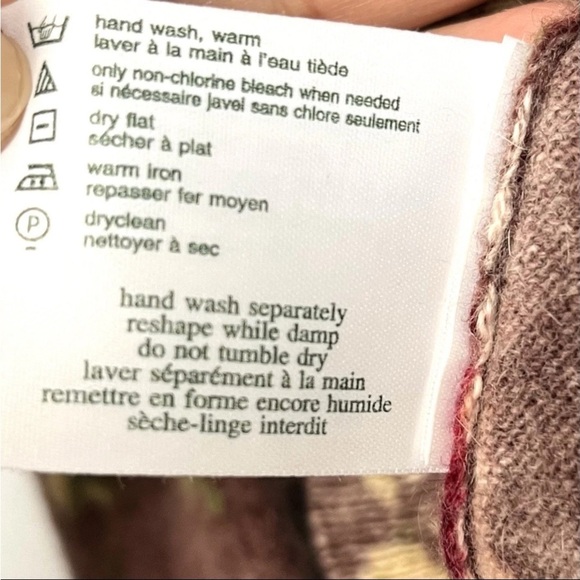 Laura Ashley Cardigan Sz S Angora Wool Rose Print Button Up Vtg Cottagecore EUC - Picture 4 of 15